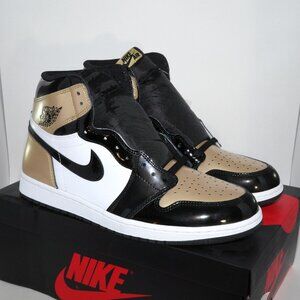 Air Jordan 1 Retro High OG NRG 861428-007 Black Metallic Gold Mens US 11.5 DS